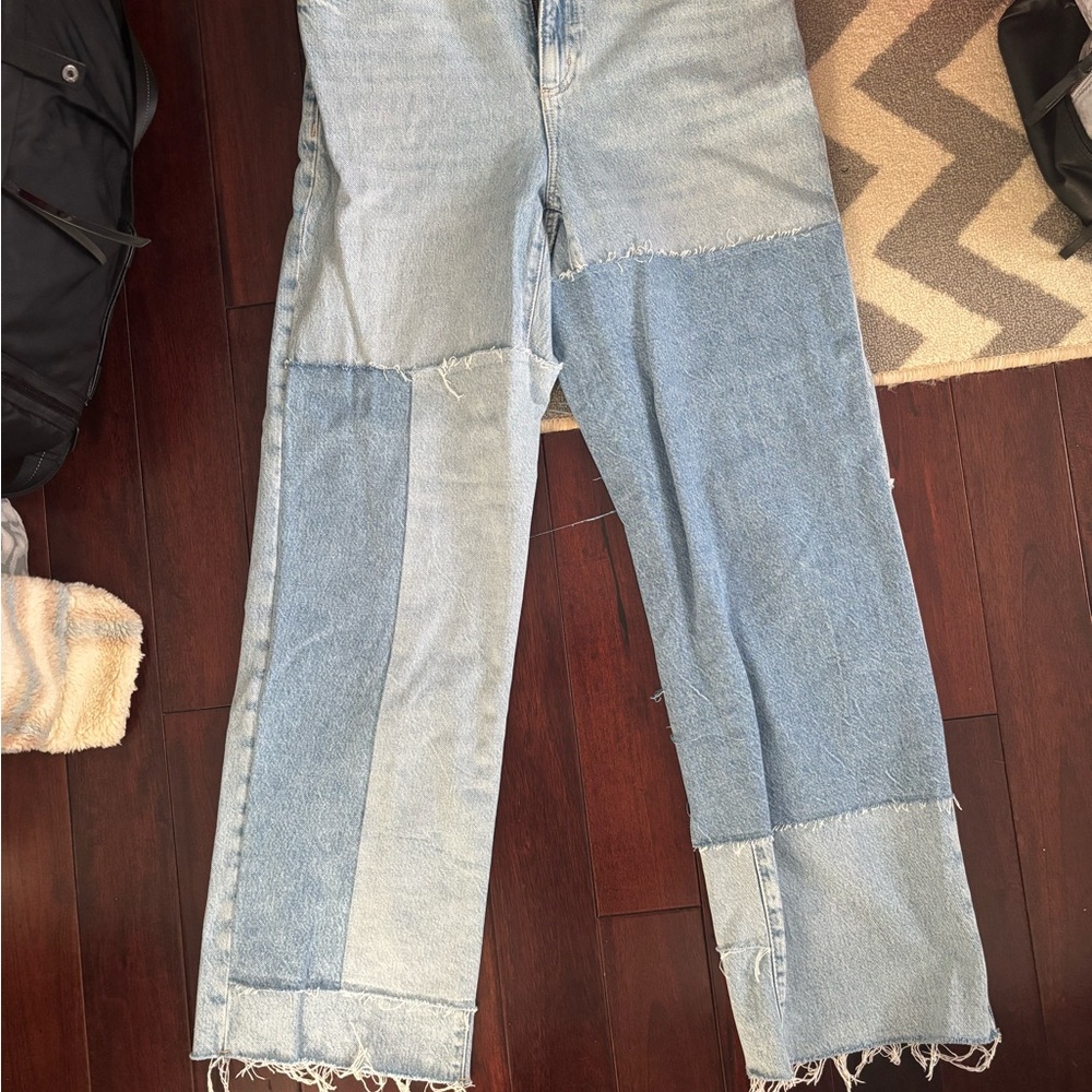 Patchwork Denim Jeans